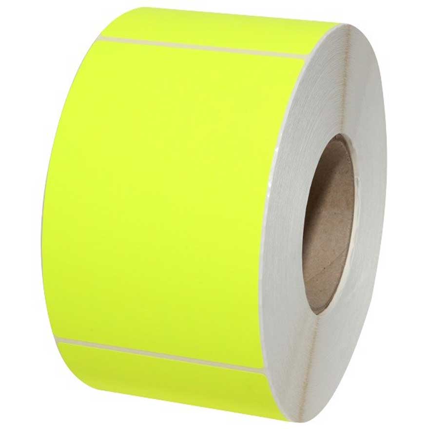 SupplyMe | Adhesive Paper Labels Plain Fluoro Yellow 100mm x 149mm ...