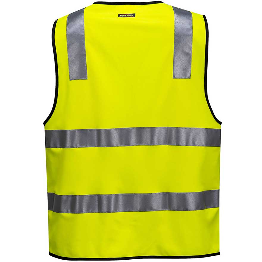 SupplyMe  Prime Mover Hi-Vis Lightweight Zip Vest Day Night - Yellow