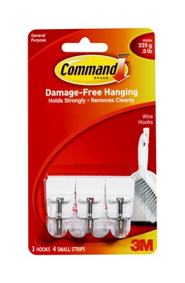 Command Small Wire Hook, 17067 ANZ - Packet of 3