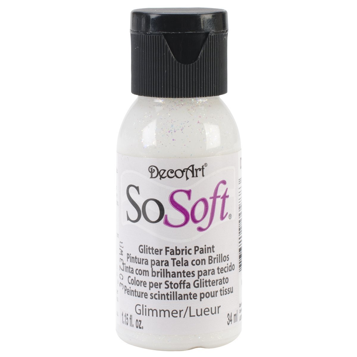 SoSoft Glitters Fabric Acrylic Paint 29.6ml - Glimmer